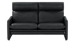 erpo just relax Ledersofa  JR 290 Trento ¦ schwarz ¦ Maße (cm): B: 157 H: 93 T: 86 Polstermöbel > Sofas > 2-Sitzer - Höffner