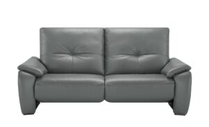 Wohnwert Ledersofa  Halina ¦ grau ¦ Maße (cm): B: 205 H: 98 T: 98 Polstermöbel > Sofas > 3-Sitzer - Höffner