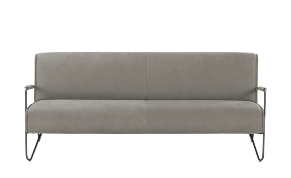 KOINOR Ledersofa  Gomera ¦ grau ¦ Maße (cm): B: 195 H: 74 T: 91 Polstermöbel > Sofas > 3-Sitzer - Höffner