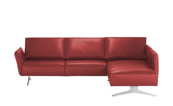 KOINOR Ecksofa Leder  Vineto ¦ rot ¦ Maße (cm): B: 272 H: 83 T: 207 Polstermöbel > Sofas > Ecksofas - Höffner