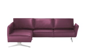 KOINOR Ecksofa Leder  Vineto ¦ lila/violett ¦ Maße (cm): B: 272 H: 83 T: 207 Polstermöbel > Sofas > Ecksofas - Höffner
