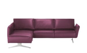 KOINOR Ecksofa Leder  Vineto ¦ lila/violett ¦ Maße (cm): B: 272 H: 83 T: 207 Polstermöbel > Sofas > Ecksofas - Höffner