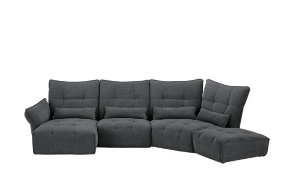 bobb Wohnlandschaft  Jeaneva ¦ grau ¦ Maße (cm): B: 384 H: 101 T: 197 Polstermöbel > Sofas > Wohnlandschaften - Höffner