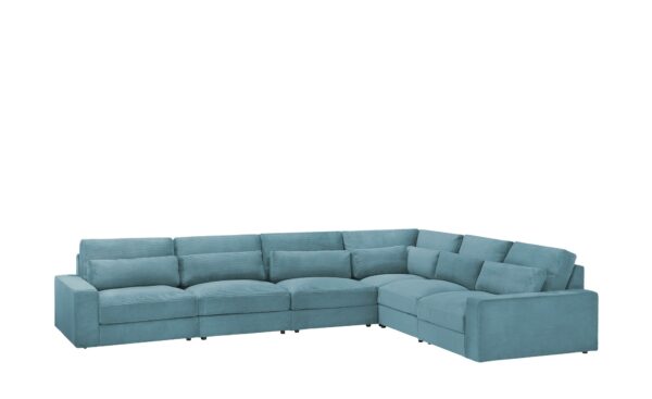 Ecksofa  Branna ¦ türkis/petrol ¦ Maße (cm): B: 412 H: 88 T: 322 Polstermöbel > Sofas > Big-Sofas - Höffner