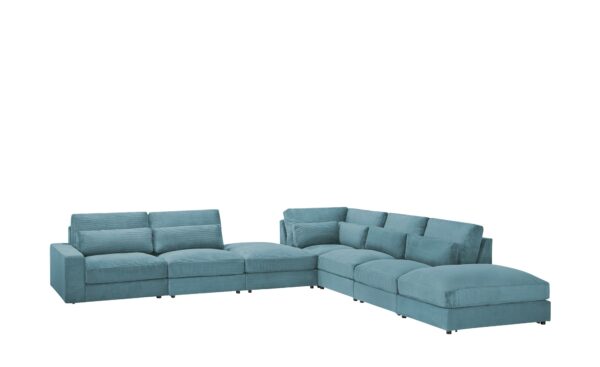 Ecksofa  Branna ¦ türkis/petrol ¦ Maße (cm): B: 412 H: 88 T: 386 Polstermöbel > Sofas > Ecksofas - Höffner