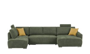 bobb Wohnlandschaft  Kerrin ¦ grün ¦ Maße (cm): B: 346 H: 86 T: 215 Polstermöbel > Sofas > Schlafsofas - Höffner