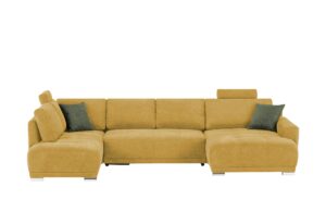 bobb Wohnlandschaft  Kerrin ¦ gelb ¦ Maße (cm): B: 346 H: 86 T: 215 Polstermöbel > Sofas > Schlafsofas - Höffner