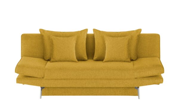 smart Schlafsofa  Mabell ¦ gelb ¦ Maße (cm): B: 205 H: 80 T: 100 Polstermöbel > Sofas > 2-Sitzer - Höffner