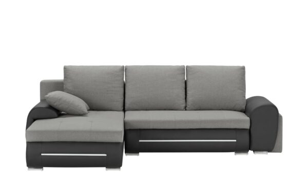 Ecksofa  mit Beleuchtung und Schlaffunktion Emma ¦ grau ¦ Maße (cm): B: 280 H: 96 T: 184 Polstermöbel > Sofas > Ecksofas - Höffner