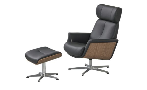 uno Sessel-Hocker-Set  Arne ¦ schwarz ¦ Maße (cm): B: 75 H: 83 T: 81 Polstermöbel > Sessel > Relaxsessel - Höffner