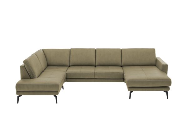 meinSofa Wohnlandschaft  Mike ¦ grün ¦ Maße (cm): B: 327 H: 86 T: 180 Polstermöbel > Sofas > Wohnlandschaften - Höffner