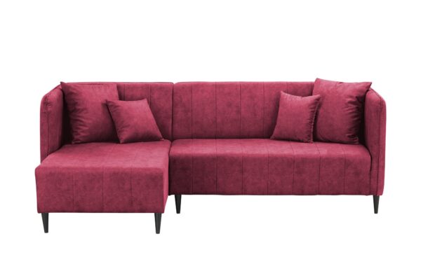 smart Ecksofa  Sara ¦ rot ¦ Maße (cm): B: 225 H: 80 T: 146 Polstermöbel > Sofas > Ecksofas - Höffner