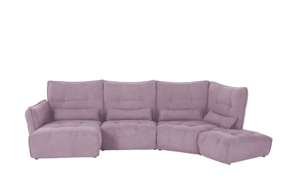 bobb Wohnlandschaft  Jeaneva ¦ lila/violett ¦ Maße (cm): B: 384 H: 101 T: 197 Polstermöbel > Sofas > Wohnlandschaften - Höffner