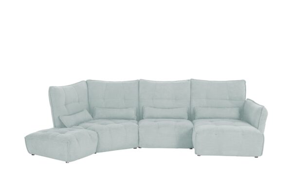 bobb Wohnlandschaft  Jeaneva ¦ blau ¦ Maße (cm): B: 384 H: 101 T: 197 Polstermöbel > Sofas > Wohnlandschaften - Höffner