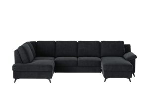 uno Wohnlandschaft  Boom ¦ schwarz ¦ Maße (cm): B: 309 H: 90 T: 170 Polstermöbel > Sofas > Schlafsofas - Höffner