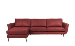 SOHO Ecksofa  Smile Day Leder ¦ rot ¦ Maße (cm): B: 274 H: 85 T: 156 Polstermöbel > Sofas > Ecksofas - Höffner