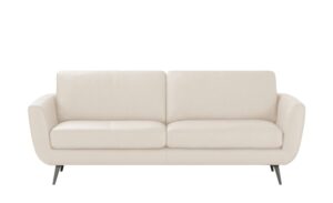 SOHO Ledersofa  Smilla ¦ weiß ¦ Maße (cm): B: 217 H: 85 T: 93 Polstermöbel > Sofas > 3-Sitzer - Höffner