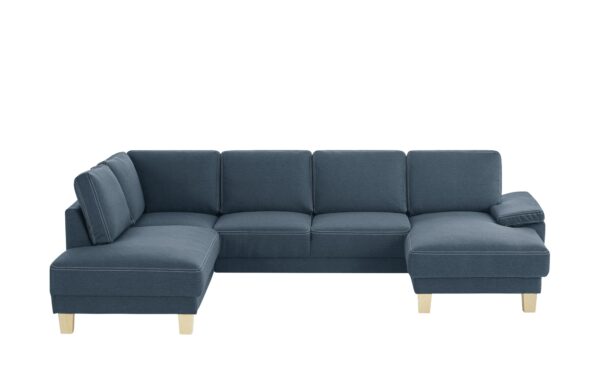 smart Wohnlandschaft  Atara ¦ blau ¦ Maße (cm): B: 303 H: 80 T: 200 Polstermöbel > Sofas > Wohnlandschaften - Höffner