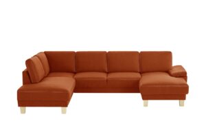 smart Wohnlandschaft  Atara ¦ orange ¦ Maße (cm): B: 303 H: 80 T: 200 Polstermöbel > Sofas > Wohnlandschaften - Höffner