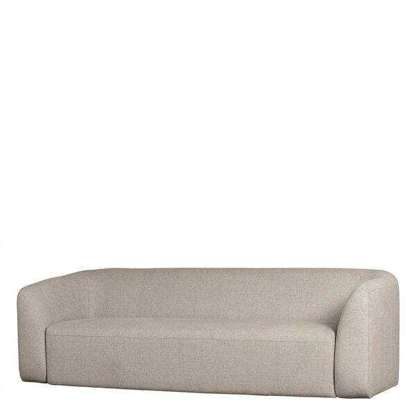 Dreisitzer Couch Off White aus Chenillegewebe Skandi Design