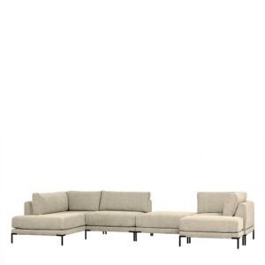 Sofa Kombination 5-teilig in Beige fünf Sitzplätzen (fünfteilig)