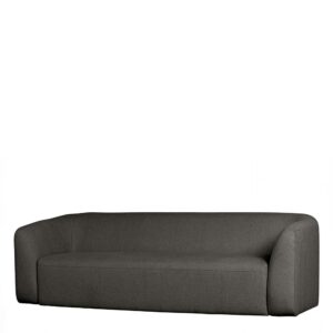 Dreier Sofa Skandi Stil in Schwarzgrau Chenillegewebe