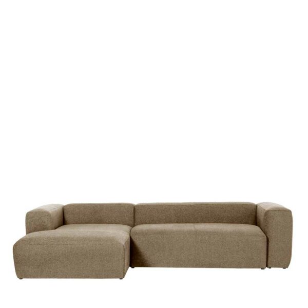 Sofaecke in Beige Chenille 300 cm breit