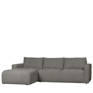 Graue Sofa Eckgarnitur in modernem Design drei Sitzplätzen