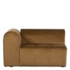 Modulare Couch mit Armlehne links Samtbezug Honigfarben