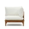 Eck Element Lounge Sofa aus Teak Massivholz inklusive Polster Auflagen