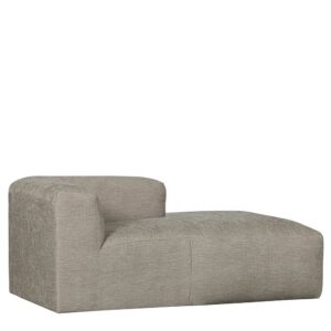 Lounge Element links in Beigegrau Webstoff Modul Sofa Ecke