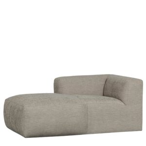 Lounge Sofa Element rechts in Beigegrau Stoff Skandi Design