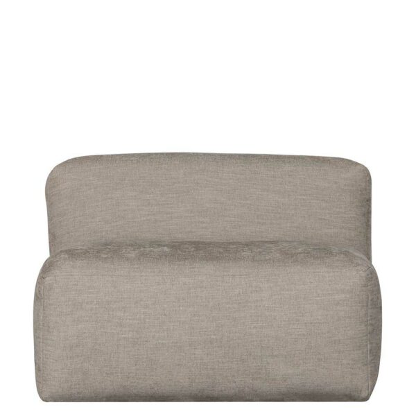 Einsitzer Couch Element in Beigegrau Bezug aus Webstoff