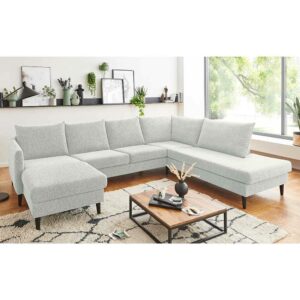 Skandi Couchlandschaft in Offwhite Webstoff