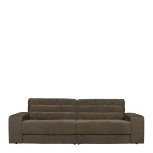 Sofa in Graubraun Strukturstoff Vintage Optik