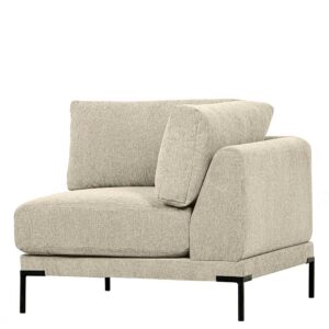 Sofa Eckelement Modul in Beige Vierfußgestell aus Metall