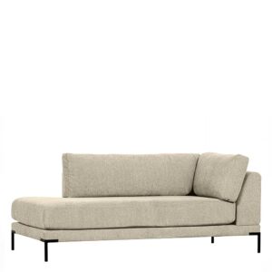 Lounge Element Modul rechts in Beige Stoff 200x89x100 cm