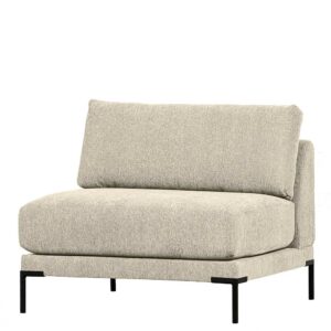 Couch Einsitzer Modul in Beige Vierfußgestell aus Metall