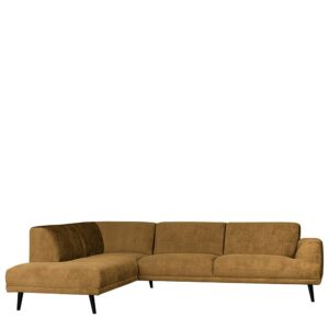 Sofa Eckgarnitur in Ocker 278 cm breit