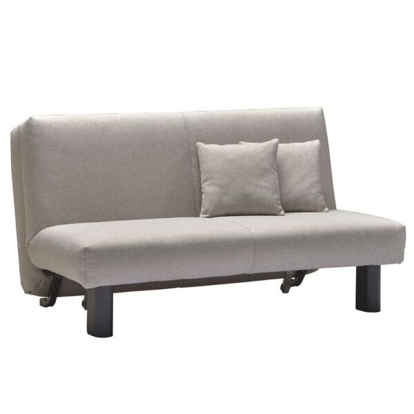 Bettcouch in Hellgrau Stoff modern