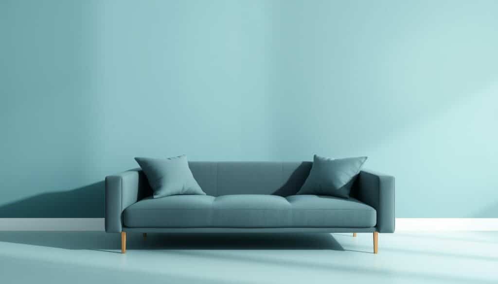 A serene palette of cool hues, featuring a harmonious blend of soft blues, calming grays, and refreshing mint tones. The composition showcases a subtle, yet alluring arrangement of tightly curated color swatches, arranged in a clean, minimalist layout. Soft, diffused lighting casts a tranquil glow, creating a sense of balance and calmness. The overall aesthetic embodies a soothing, contemplative atmosphere, well-suited to complement the refined, understated elegance of an anthracite sofa. The image evokes a sense of restful simplicity, inviting the viewer to embrace a relaxed, meditative state of mind.