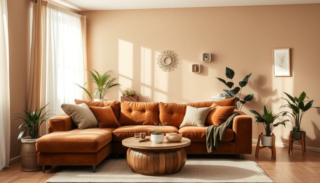 braune couch welche wandfarbe