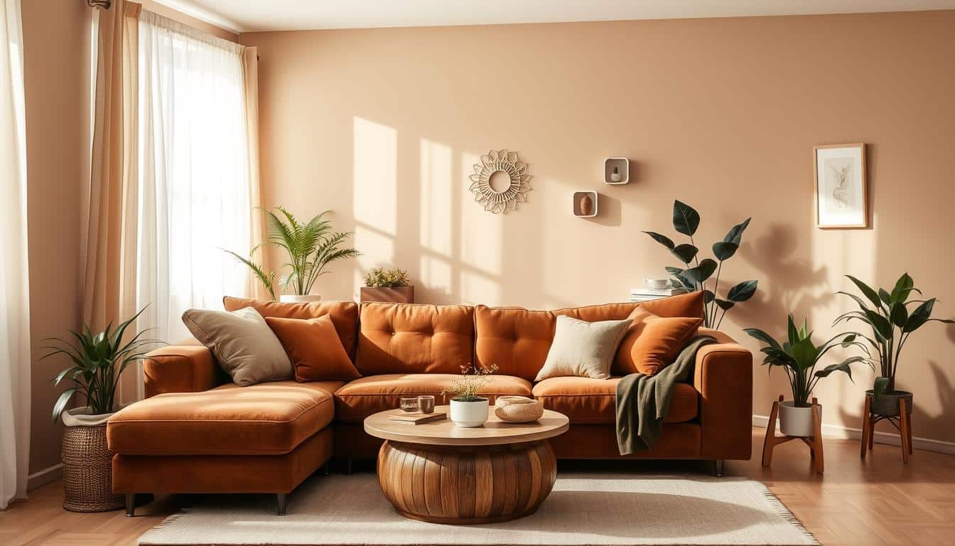 braune couch welche wandfarbe