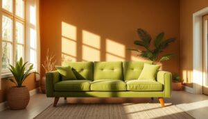 grüne couch welche wandfarbe