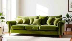 grünes sofa welche kissen