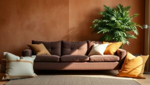 was passt zu brauner couch