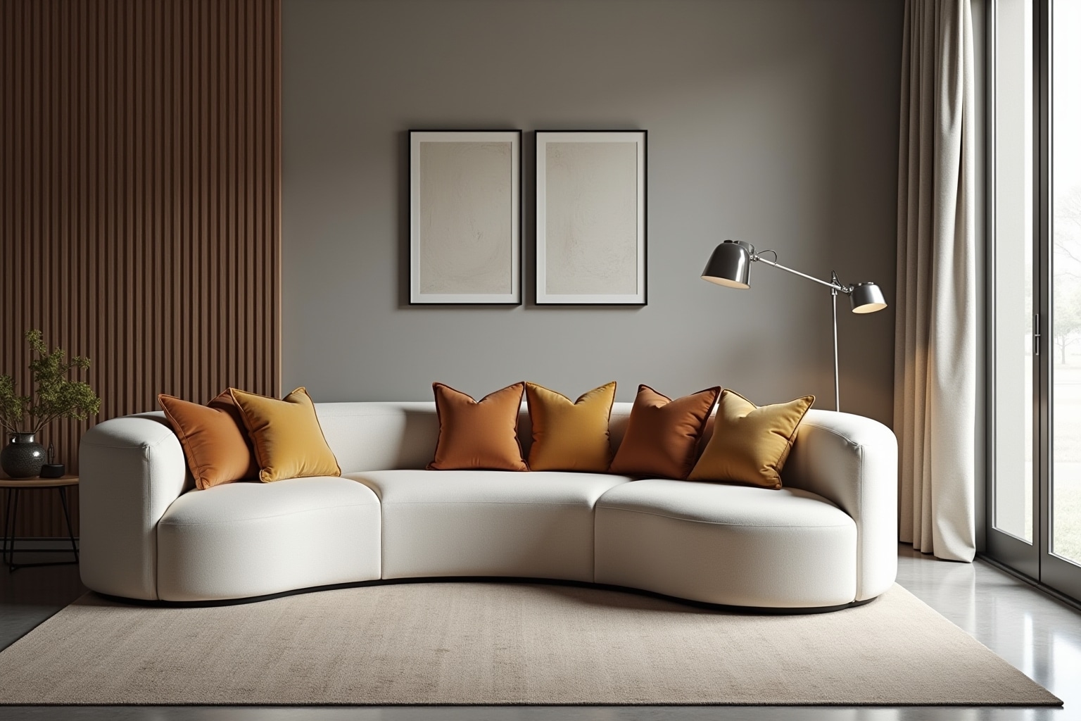 Sofa Halbrund Geschwungen