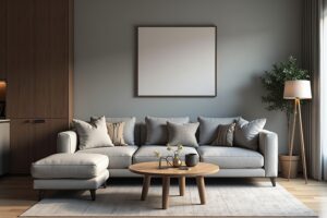 14 Wohnzimmer mit grauer Couch Ideen